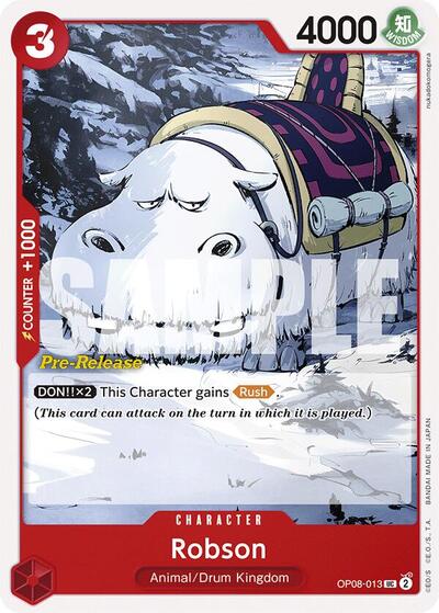 Robson (OP08-013) [Two Legends Pre-Release Cards] | Jack's On Queen