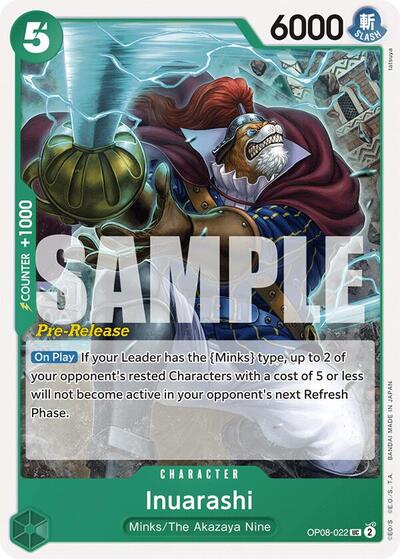 Inuarashi (OP08-022) [Two Legends Pre-Release Cards] | Jack's On Queen