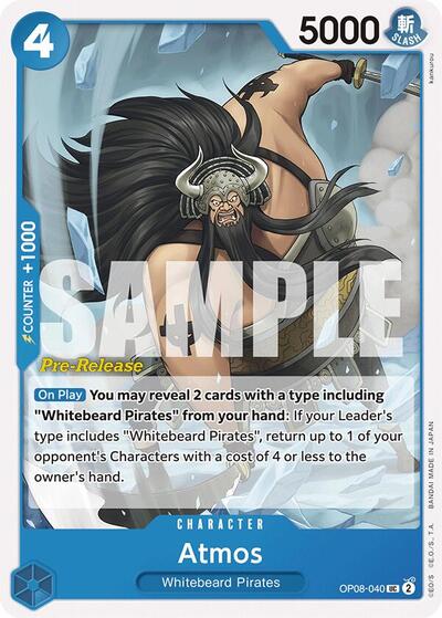 Atmos (OP08-040) [Two Legends Pre-Release Cards] | Jack's On Queen