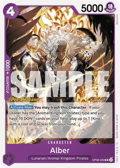 Alber (OP08-059) [Two Legends Pre-Release Cards] | Jack's On Queen