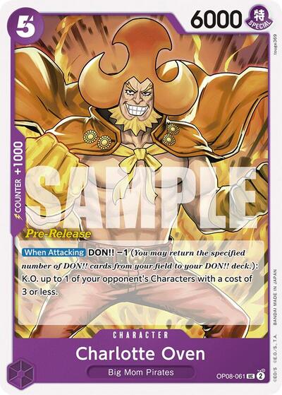 Charlotte Oven (OP08-061) [Two Legends Pre-Release Cards] | Jack's On Queen
