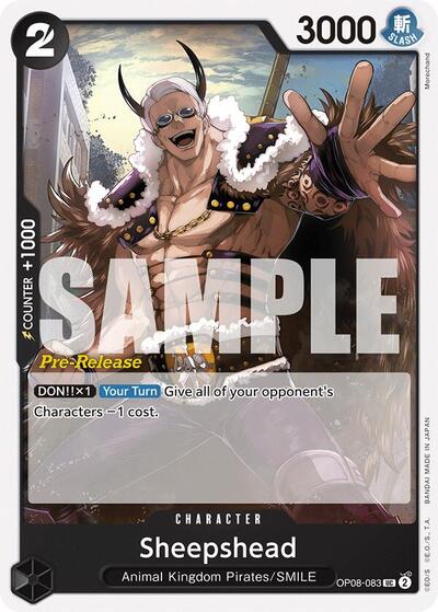 Sheepshead (OP08-083) [Two Legends Pre-Release Cards] | Jack's On Queen