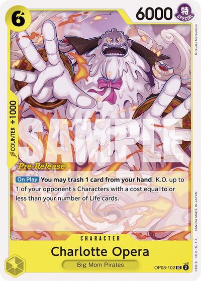Charlotte Opera (OP08-102) [Two Legends Pre-Release Cards] | Jack's On Queen