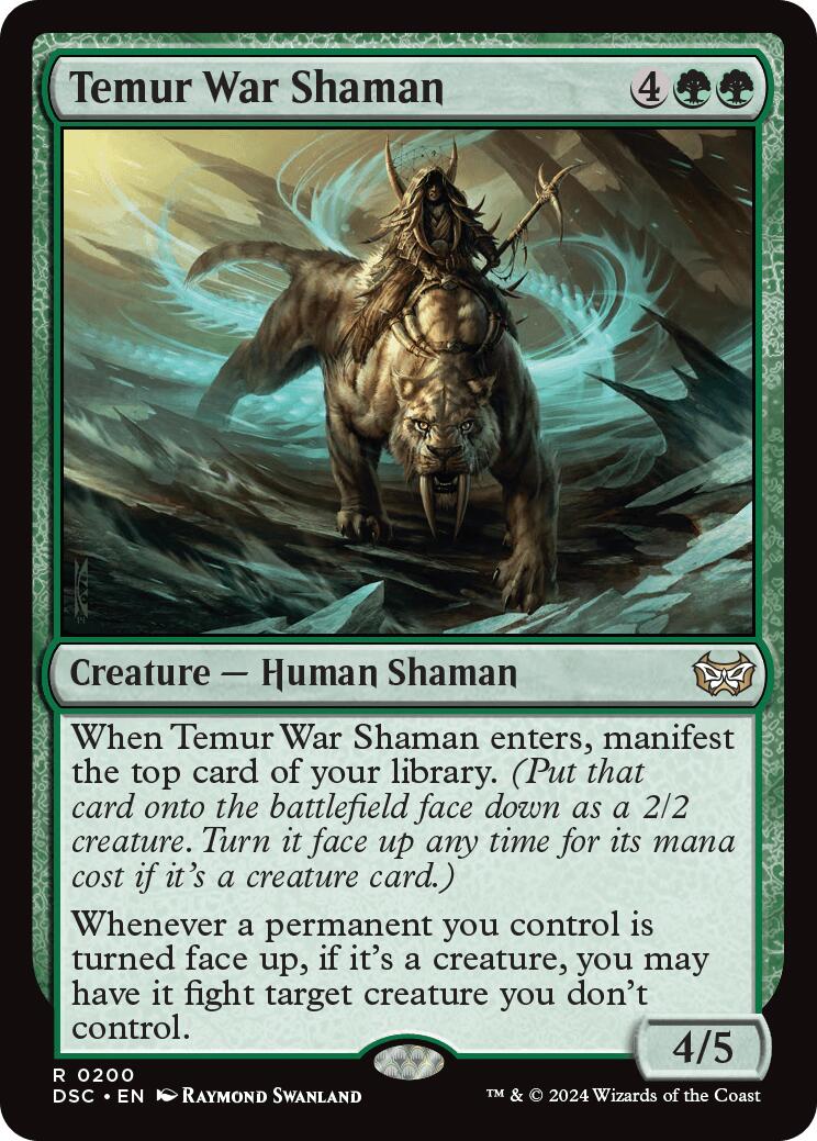 Temur War Shaman [Duskmourn: House of Horror Commander] | Jack's On Queen