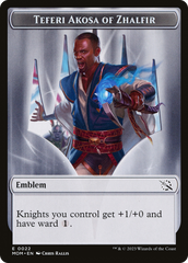 Treasure (20) // Teferi Akosa of Zhalfir Emblem Double-Sided Token [March of the Machine Tokens] | Jack's On Queen