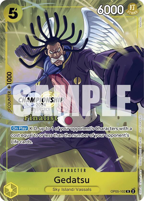 Gedatsu (Championship 2024 Finalist Card Set) (OP05-102) [One Piece Promotion Cards] | Jack's On Queen