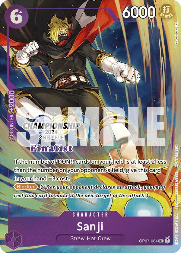 Sanji (Championship 2024 Finalist Card Set) (OP07-064) [One Piece Promotion Cards] | Jack's On Queen
