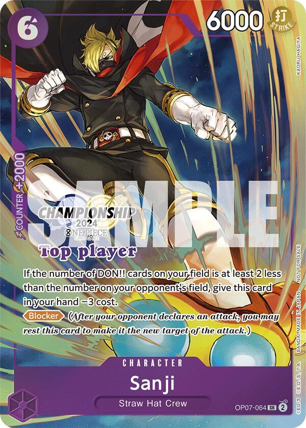 Sanji (Championship 2024 Top Player Pack) (OP07-064) [One Piece Promotion Cards] | Jack's On Queen