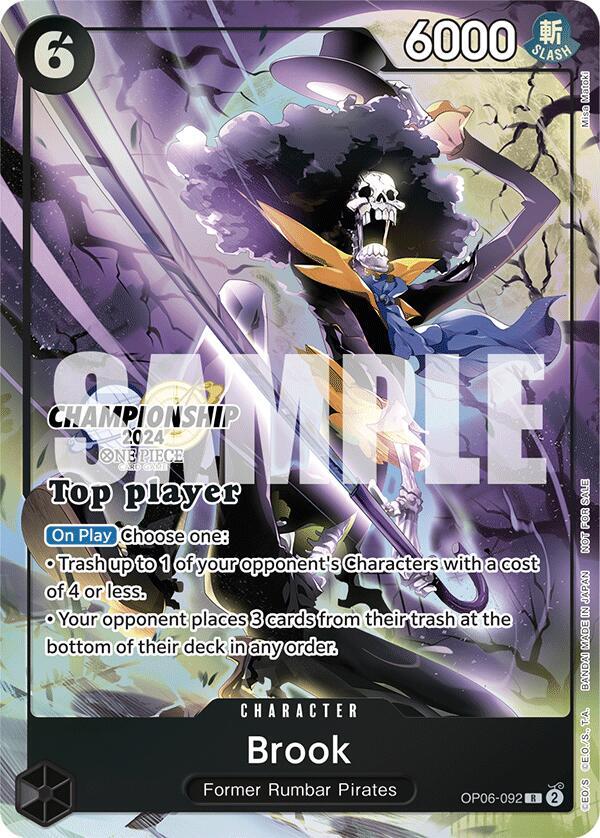 Brook (Championship 2024 Top Player Pack) (OP06-092) [One Piece Promotion Cards] | Jack's On Queen