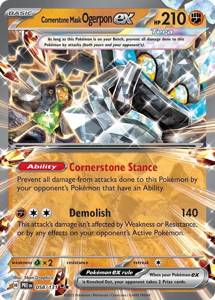 Cornerstone Mask Ogerpon ex (058/131) [Scarlet & Violet: Prismatic Evolutions] | Jack's On Queen