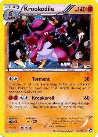 Krookodile (65/114) (Cracked Ice Holo) [Black & White: Base Set] | Jack's On Queen