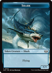 Shark // Copy Double-Sided Token [Duskmourn: House of Horror Commander Tokens] | Jack's On Queen