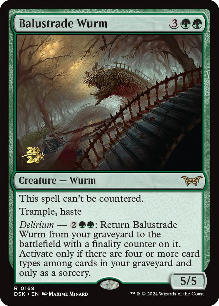 Balustrade Wurm [Duskmourn: House of Horror Prerelease Promos] | Jack's On Queen