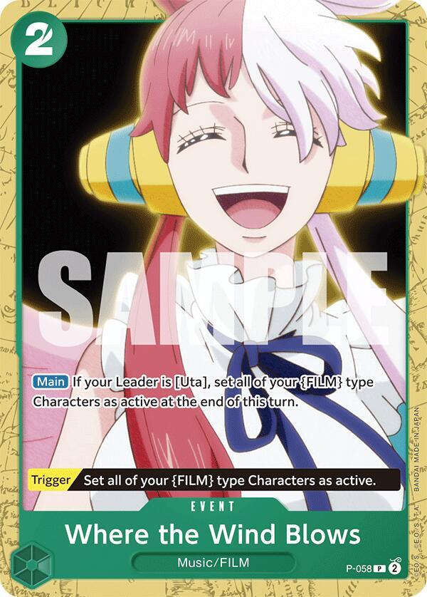 Where the Wind Blows (P-058) [Starter Deck 16: GREEN Uta] | Jack's On Queen