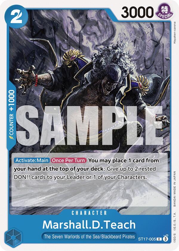 Marshall.D.Teach (ST17-005) [Starter Deck 17: BLUE Donquixote Doflamingo] | Jack's On Queen
