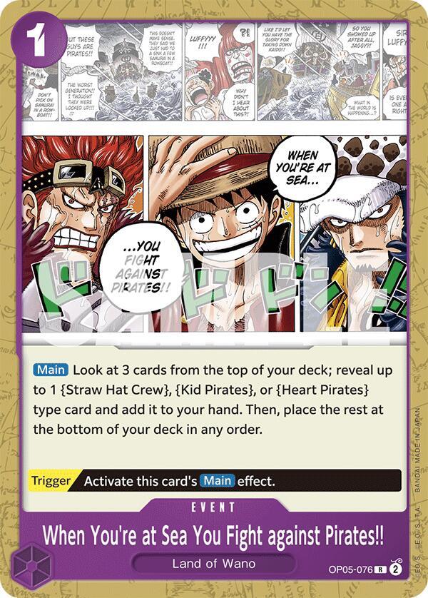 When You're at Sea You Fight against Pirates!! (OP05-076) [Starter Deck 18: PURPLE Monkey.D.Luffy] | Jack's On Queen