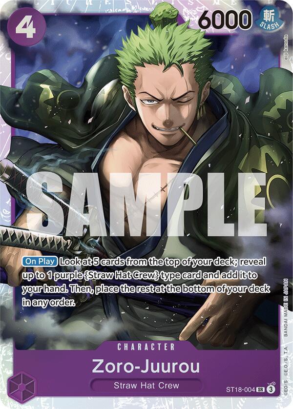 Zoro-Juurou (ST18-004) (ST18-004) [Starter Deck 18: PURPLE Monkey.D.Luffy] | Jack's On Queen