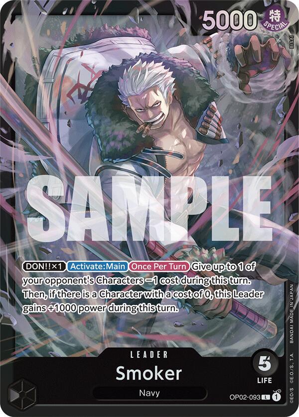 Smoker (OP02-093) (OP02-093) [Starter Deck 19: BLACK Smoker] | Jack's On Queen