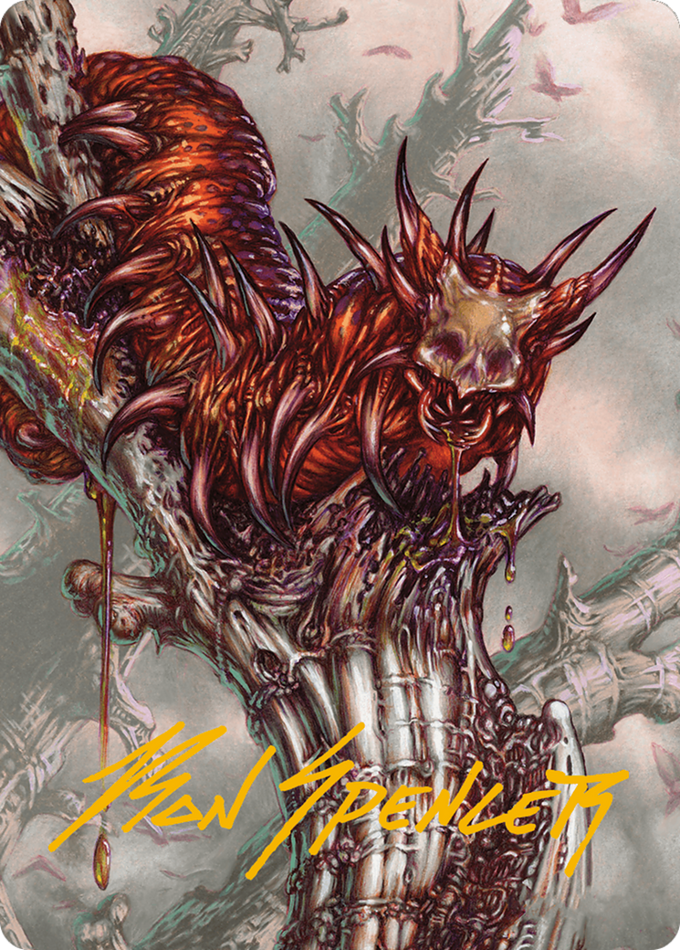 Grist, Voracious Larva Art Card (Gold-Stamped Signature) [Modern Horizons 3 Art Series] | Jack's On Queen