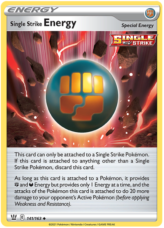 Single Strike Energy (141/163) [Sword & Shield: Battle Styles] | Jack's On Queen