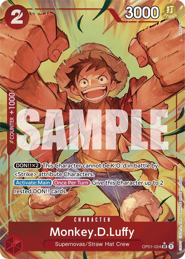 Monkey.D.Luffy (OP01-024) (Alternate Art) (OP01-024) [Premium Booster -The Best-] | Jack's On Queen