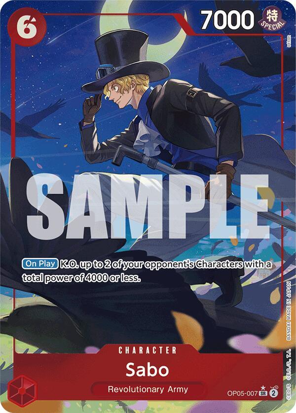 Sabo (OP05-007) (Alternate Art) (OP05-007) [Premium Booster -The Best-] | Jack's On Queen