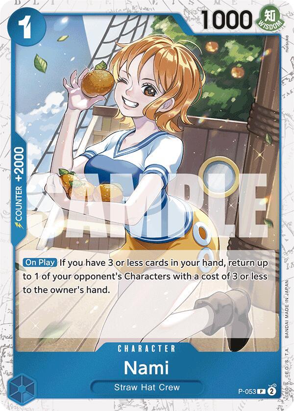 Nami (P-053) (Jolly Roger Foil) (P-053) [Premium Booster -The Best-] | Jack's On Queen