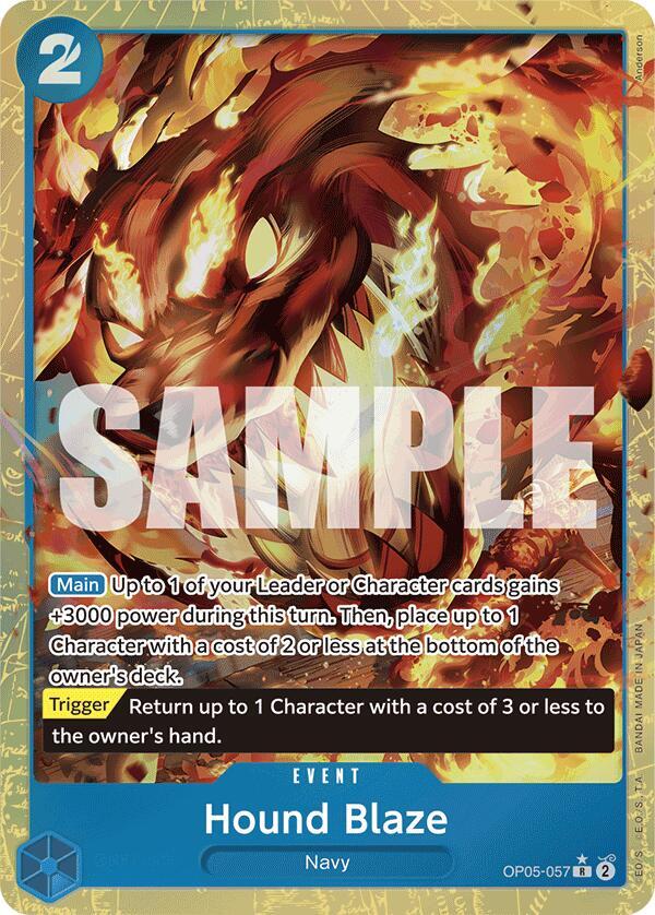 Hound Blaze (Alternate Art) (OP05-057) [Premium Booster -The Best-] | Jack's On Queen