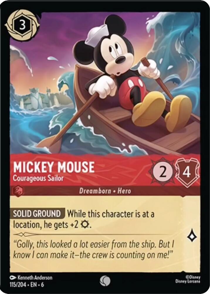 Mickey Mouse - Courageous Sailor (115/204) [Azurite Sea] | Jack's On Queen