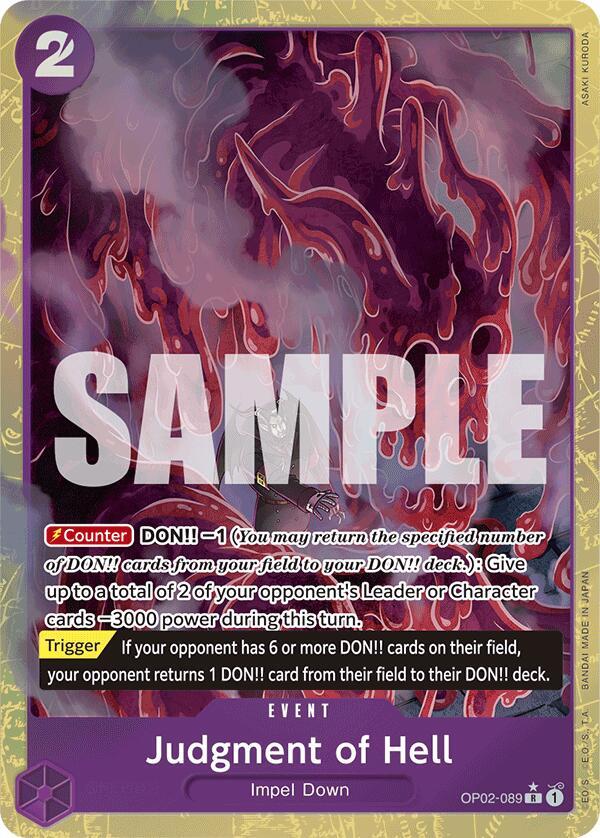 Judgment of Hell (Alternate Art) (OP02-089) [Premium Booster -The Best-] | Jack's On Queen