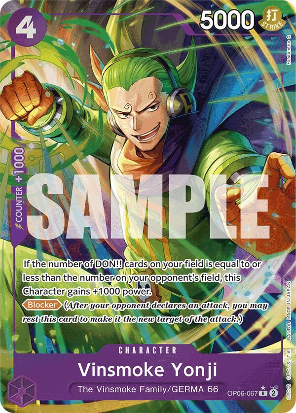 Vinsmoke Yonji (OP06-067) (Alternate Art) (OP06-067) [Premium Booster -The Best-] | Jack's On Queen