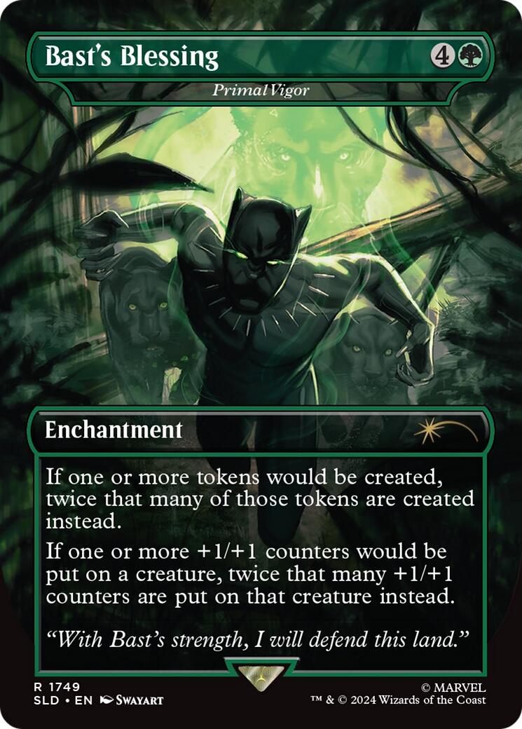 Bast's Blessing - Primal Vigor (Rainbow Foil) [Secret Lair Drop Series] | Jack's On Queen