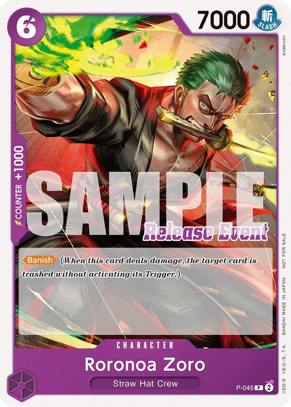 Roronoa Zoro (ST15 - ST20 Release Event Pack) (P-045) [One Piece Promotion Cards] | Jack's On Queen