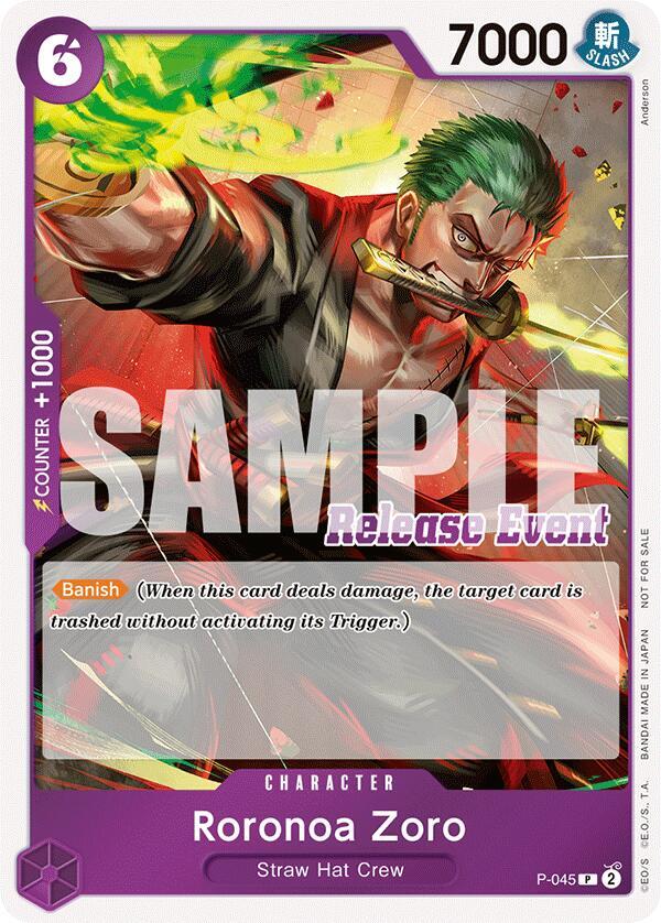 Roronoa Zoro (ST15 - ST20 Release Event Winner Pack) (P-045) [One Piece Promotion Cards] | Jack's On Queen