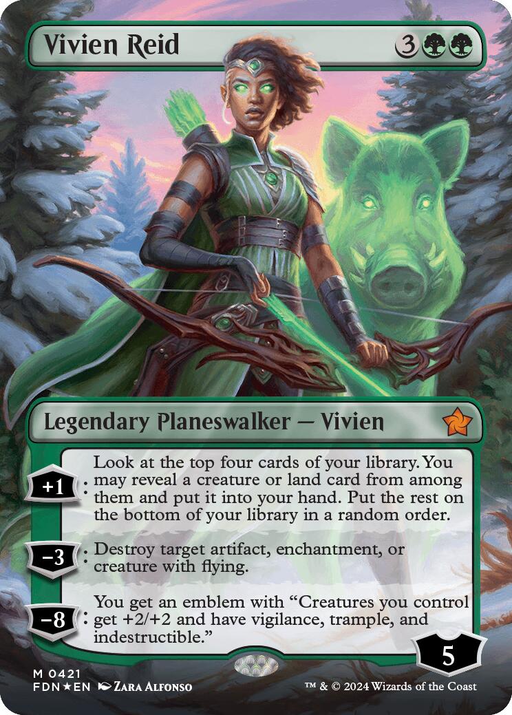 Vivien Reid (Borderless) (Mana Foil) [Foundations] | Jack's On Queen