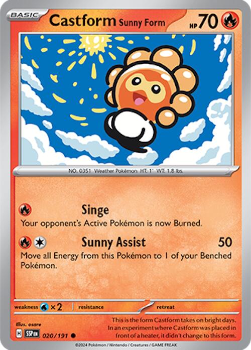 Castform Sunny Form (020/191) [Scarlet & Violet: Surging Sparks] | Jack's On Queen