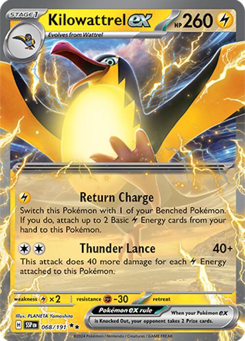 Kilowattrel ex (068/191) [Scarlet & Violet: Surging Sparks] | Jack's On Queen