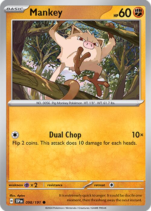 Mankey (098/191) [Scarlet & Violet: Surging Sparks] | Jack's On Queen
