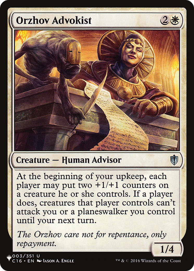 Orzhov Advokist [The List Reprints] | Jack's On Queen