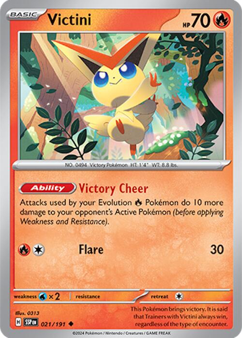 Victini (021/191) [Scarlet & Violet: Surging Sparks] | Jack's On Queen