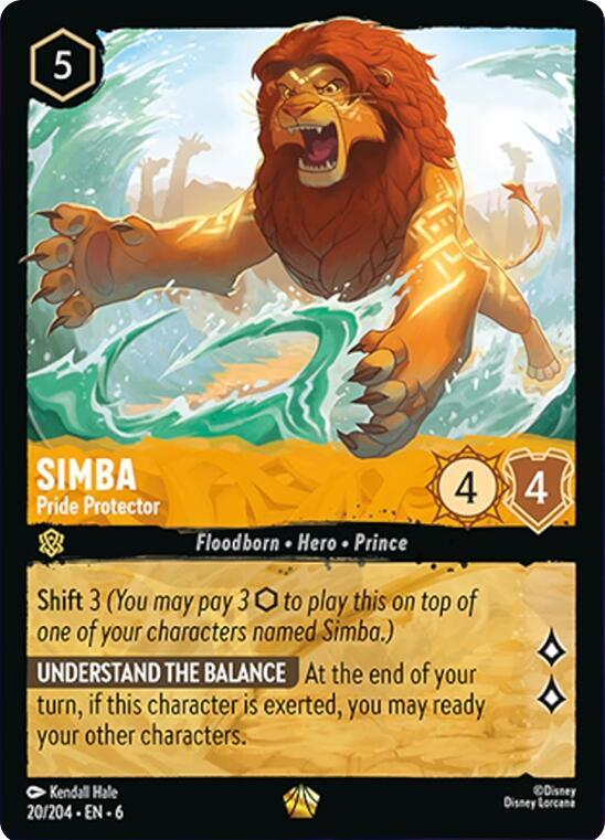 Simba - Pride Protector (20/204) [Azurite Sea] | Jack's On Queen