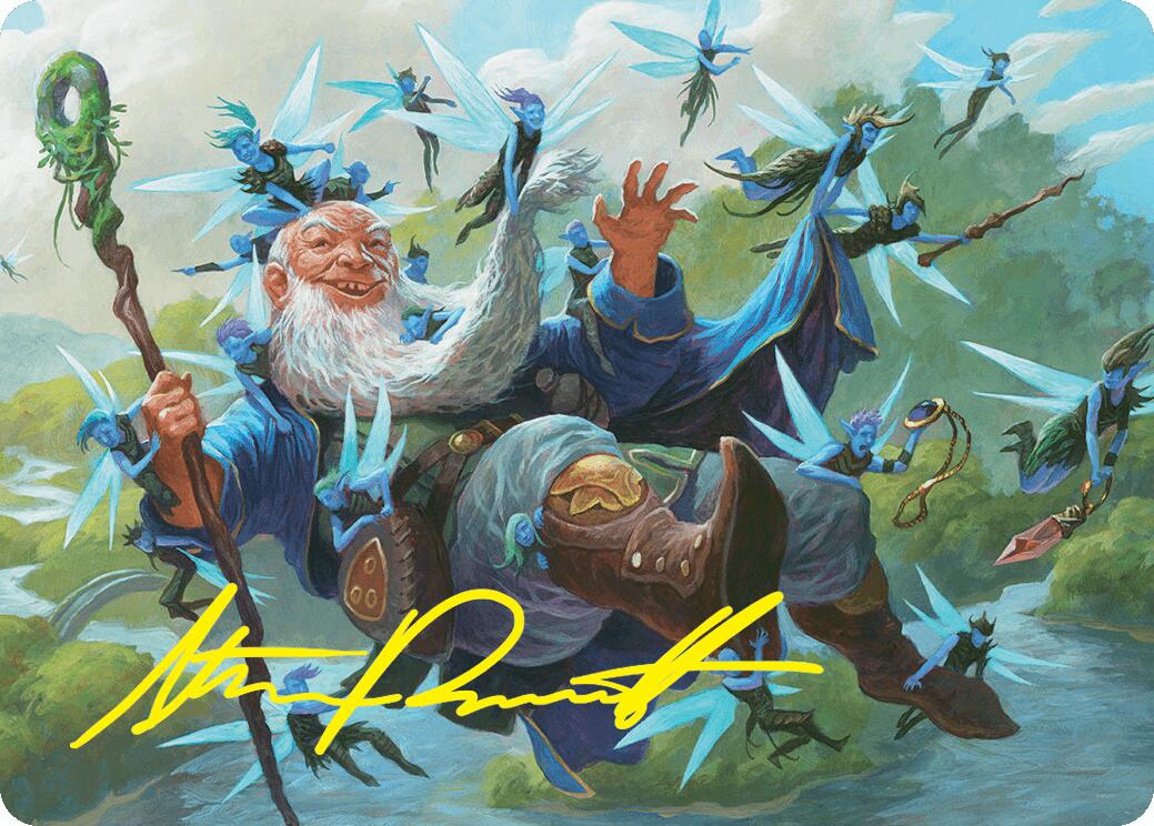 Mischievous Mystic Art Card (7/54) (Gold-Stamped Signature) [Foundations Art Series] | Jack's On Queen