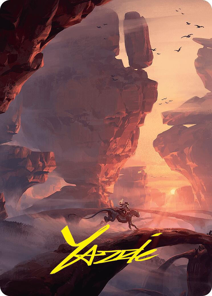 Mountain Art Card (24/54) (Gold-Stamped Signature) [Foundations Art Series] | Jack's On Queen