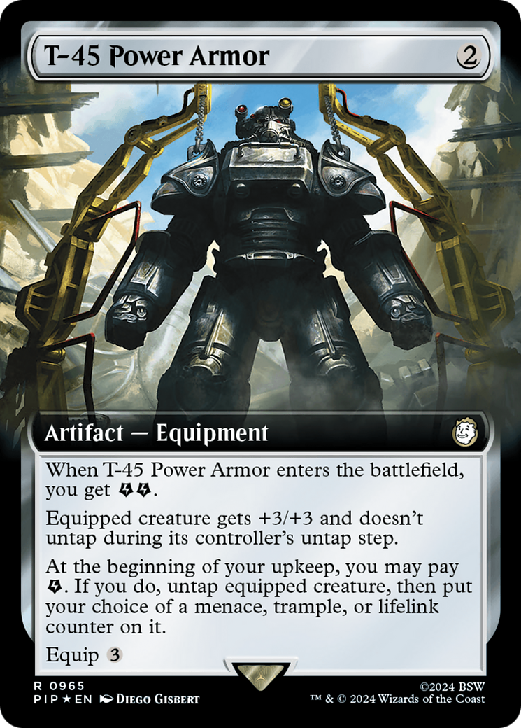 T-45 Power Armor (Extended Art) (Surge Foil) [Fallout] | Jack's On Queen