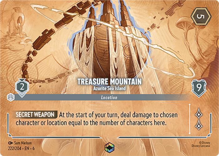 Treasure Mountain - Azurite Sea Island (Enchanted) (222/204) [Azurite Sea] | Jack's On Queen