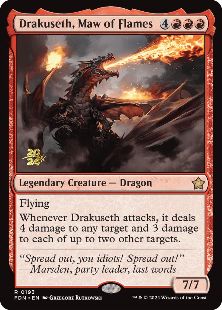 Drakuseth, Maw of Flames [Foundations Prerelease Promos] | Jack's On Queen