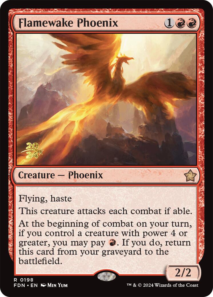 Flamewake Phoenix [Foundations Prerelease Promos] | Jack's On Queen