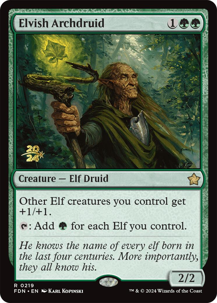 Elvish Archdruid [Foundations Prerelease Promos] | Jack's On Queen