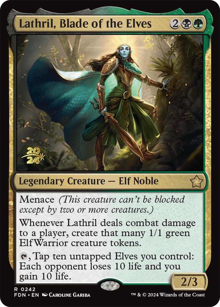 Lathril, Blade of the Elves [Foundations Prerelease Promos] | Jack's On Queen