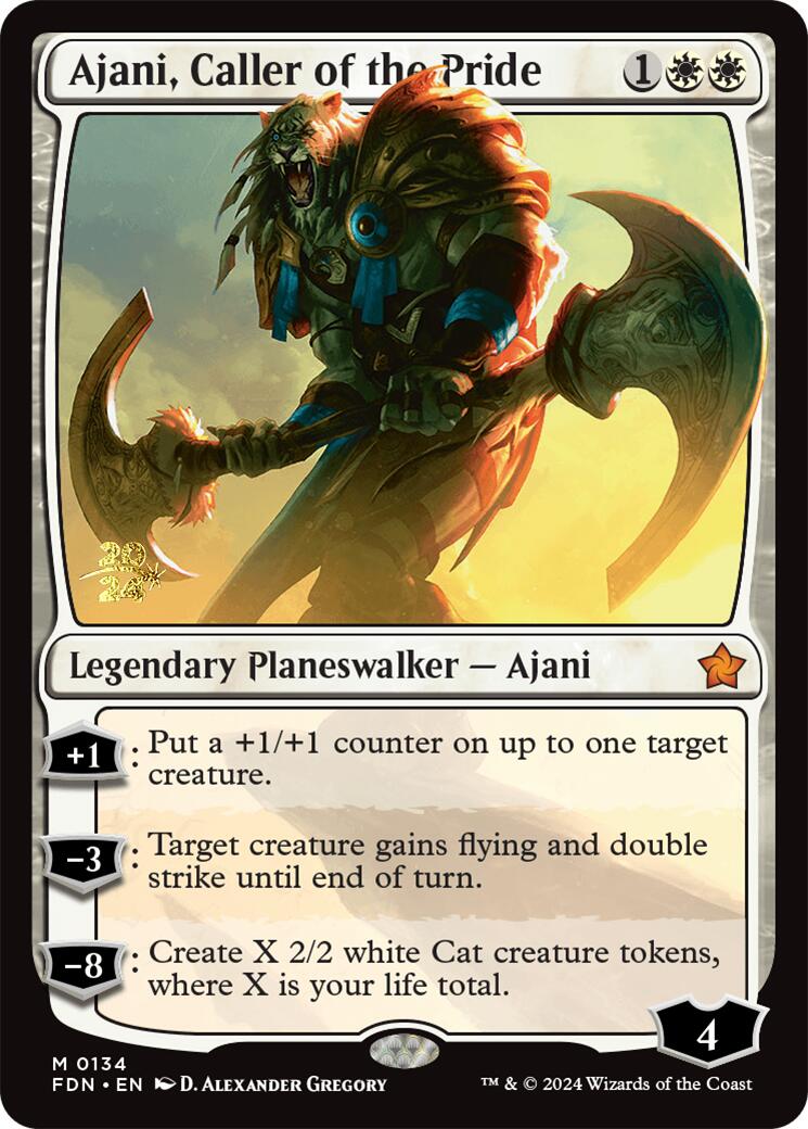 Ajani, Caller of the Pride [Foundations Prerelease Promos] | Jack's On Queen